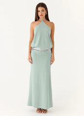 Marcie Halter Maxi Dress - Mint